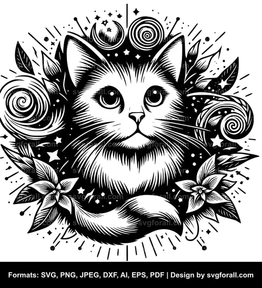 Cat SVG For Digital Crafts