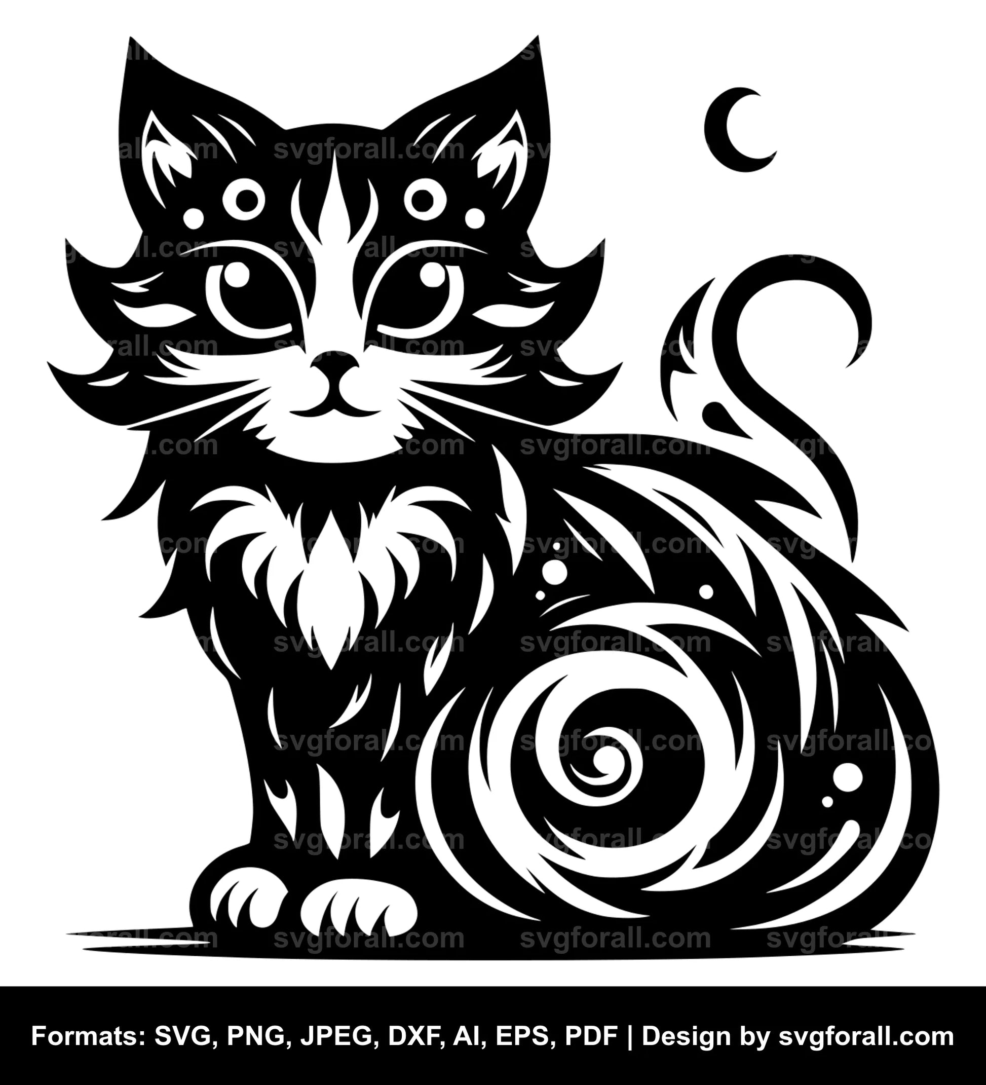 Cat SVG Vector For Cricut