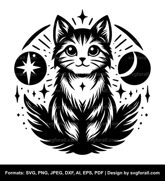 Cat SVG Vector For Diy Crafts