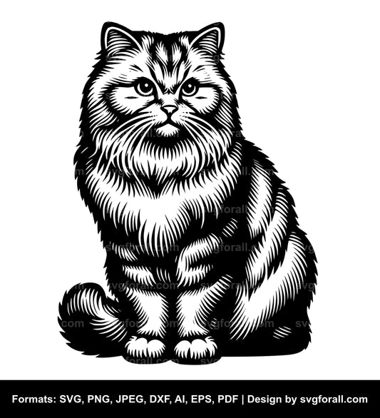 Cat Sitting SVG File