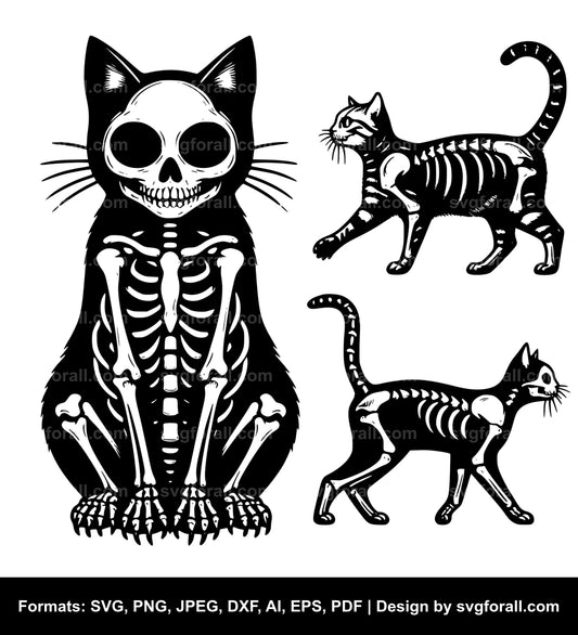 Cat Skeleton Cricut SVG