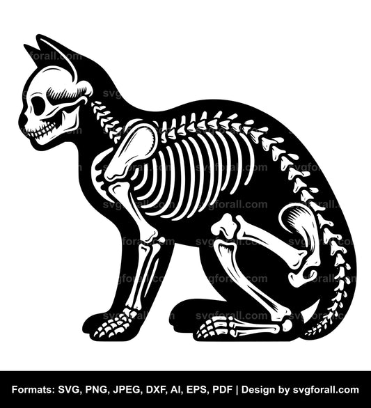 Cat Skeleton SVG