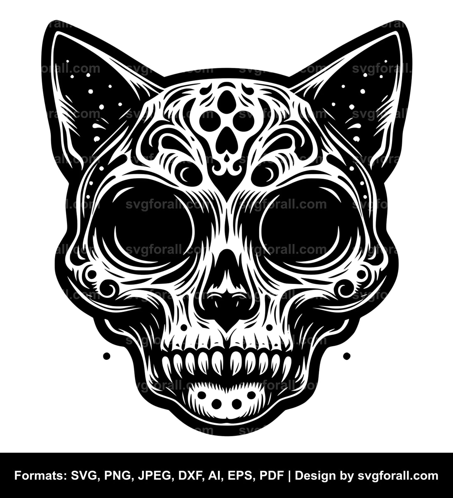 Cat Skull Cricut SVG