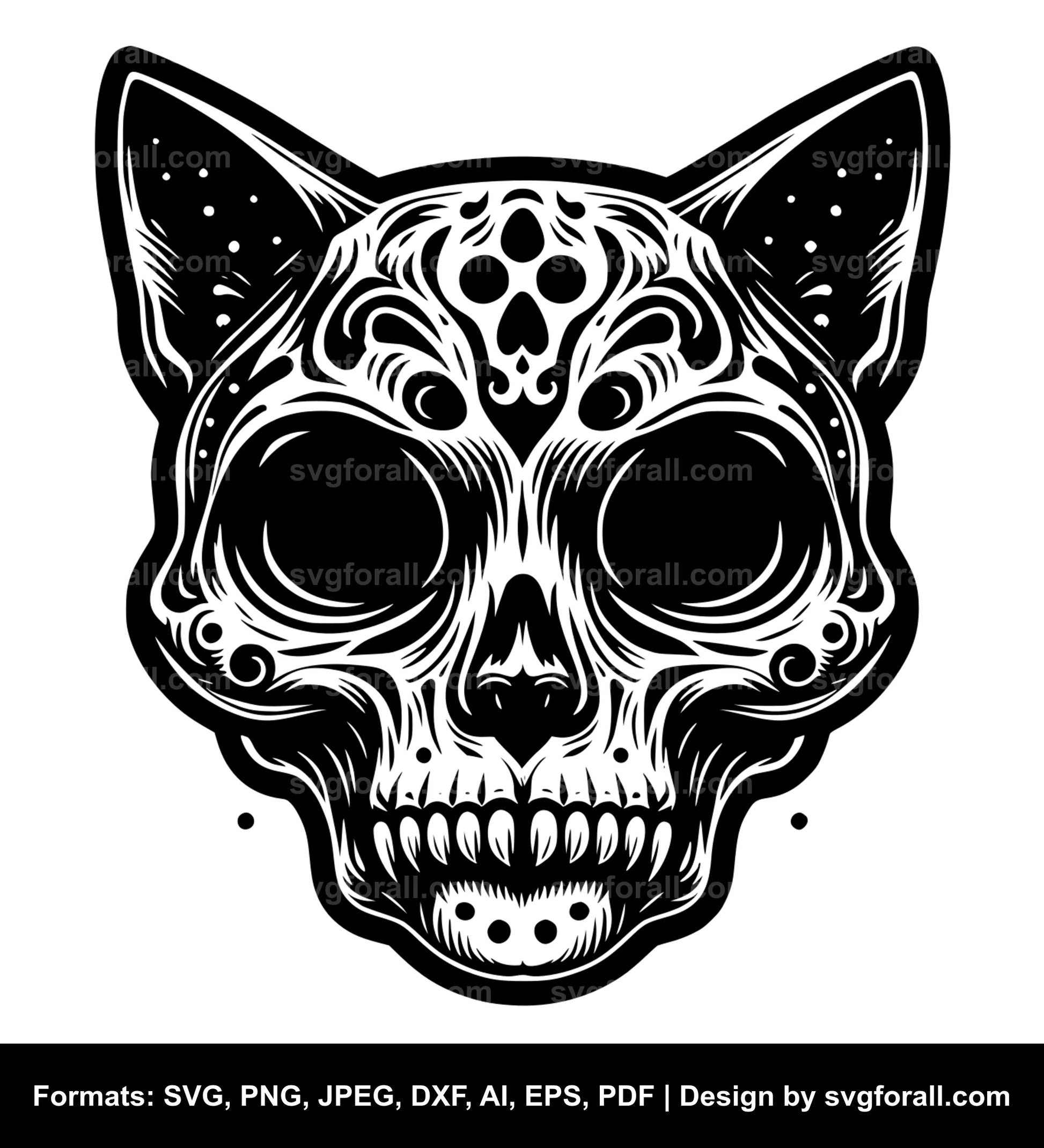 Cat Skull Cricut SVG