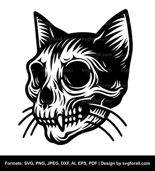 Cat Skull SVG PNG