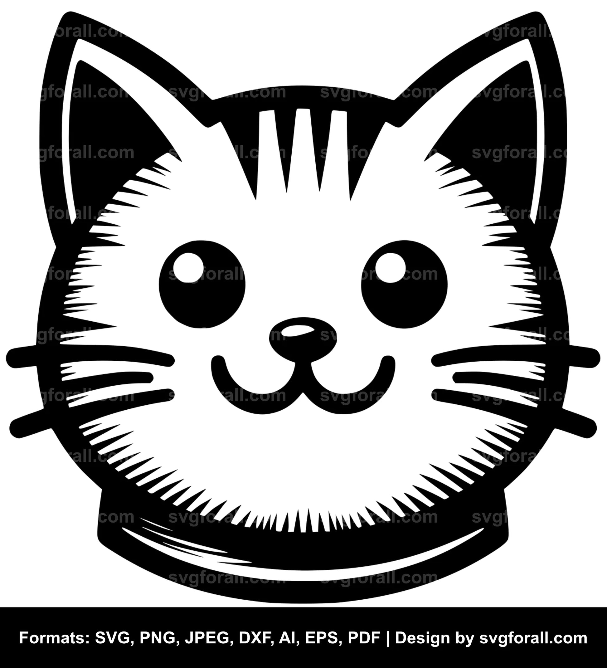 Cat Smiling SVG Design