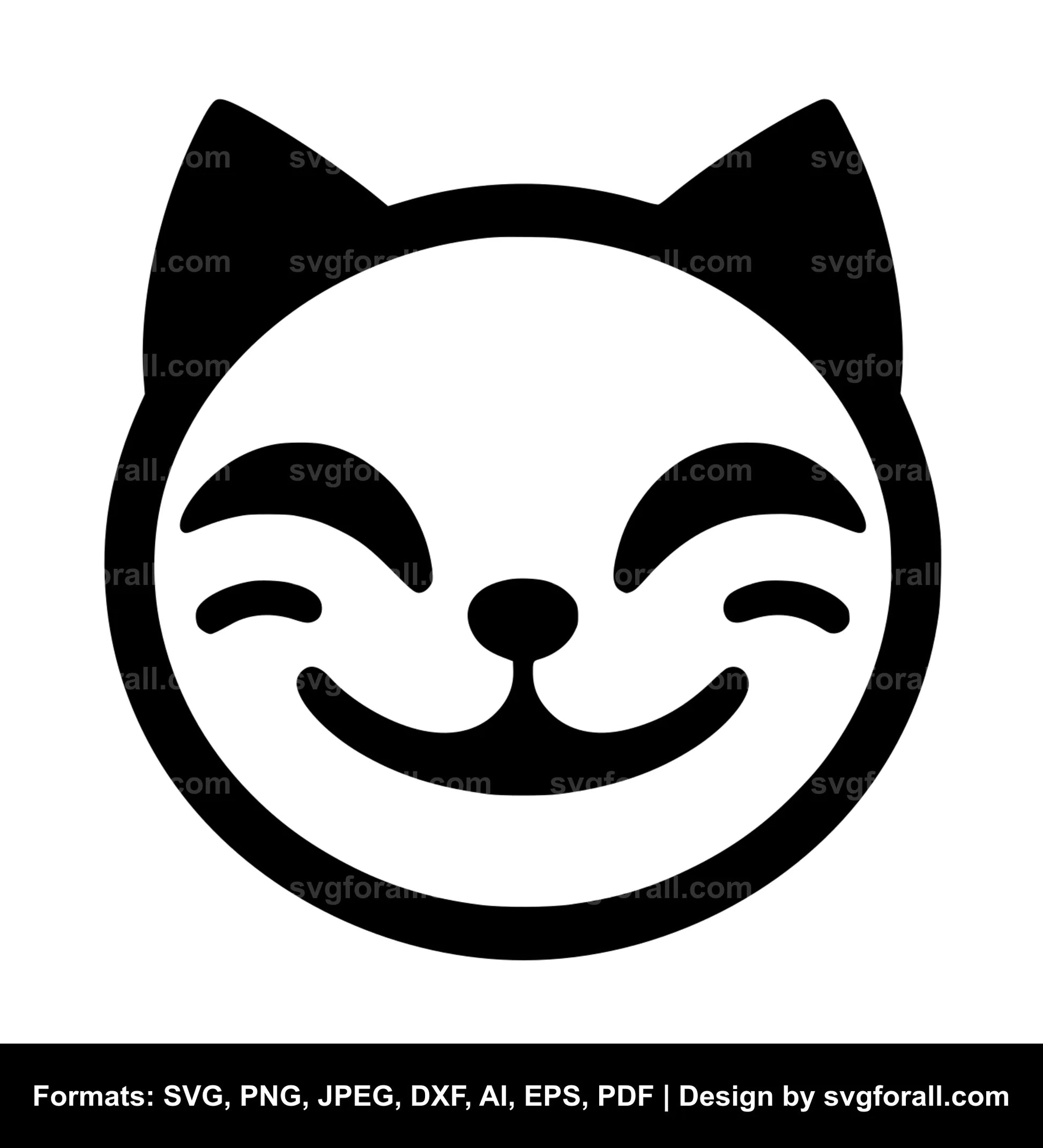 Cat Smiling SVG File