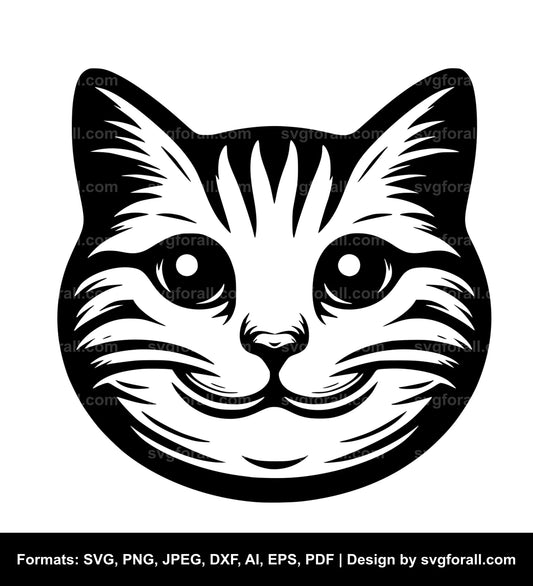 Cat Smiling SVG Vector