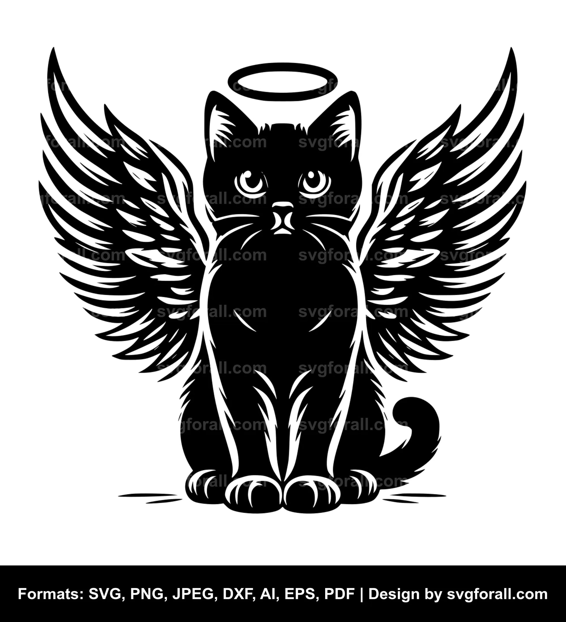 Cat With Angel Wings Cricut SVG