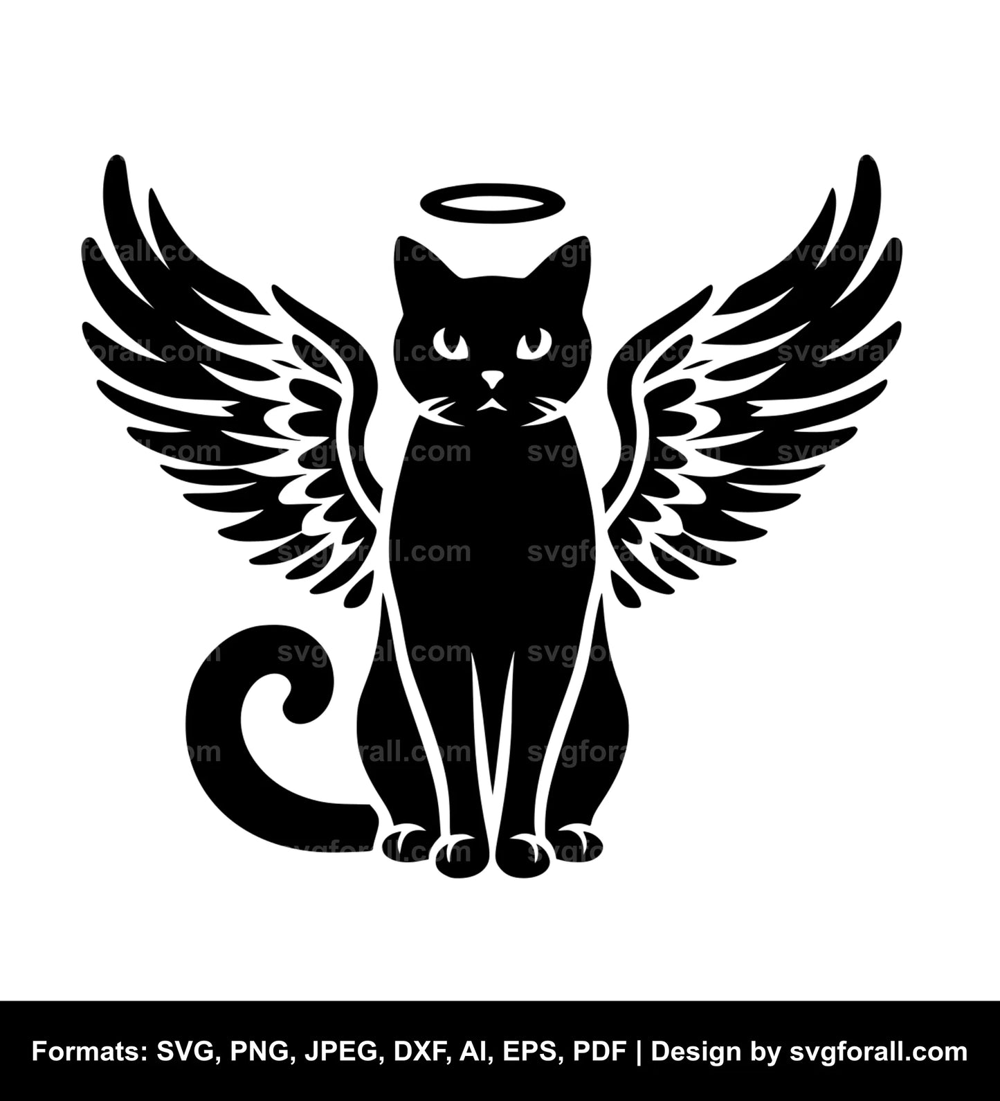 Cat With Angel Wings SVG PNG