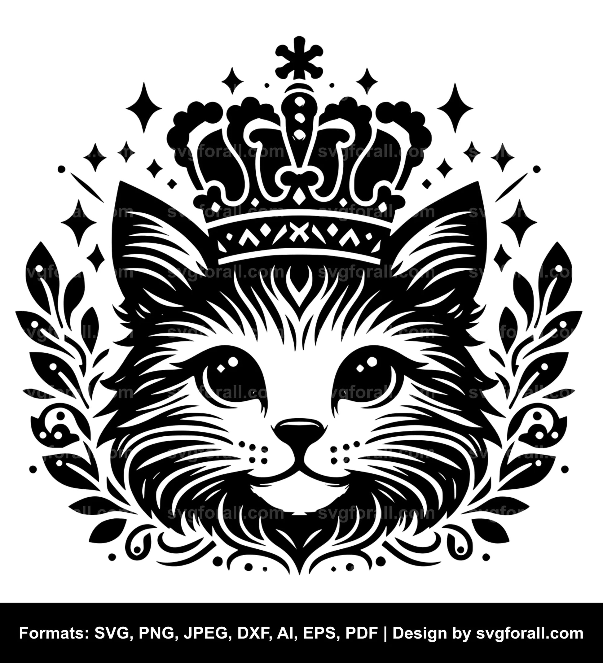 Cat With Crown SVG