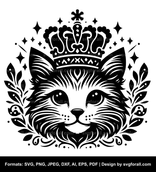 Cat With Crown SVG