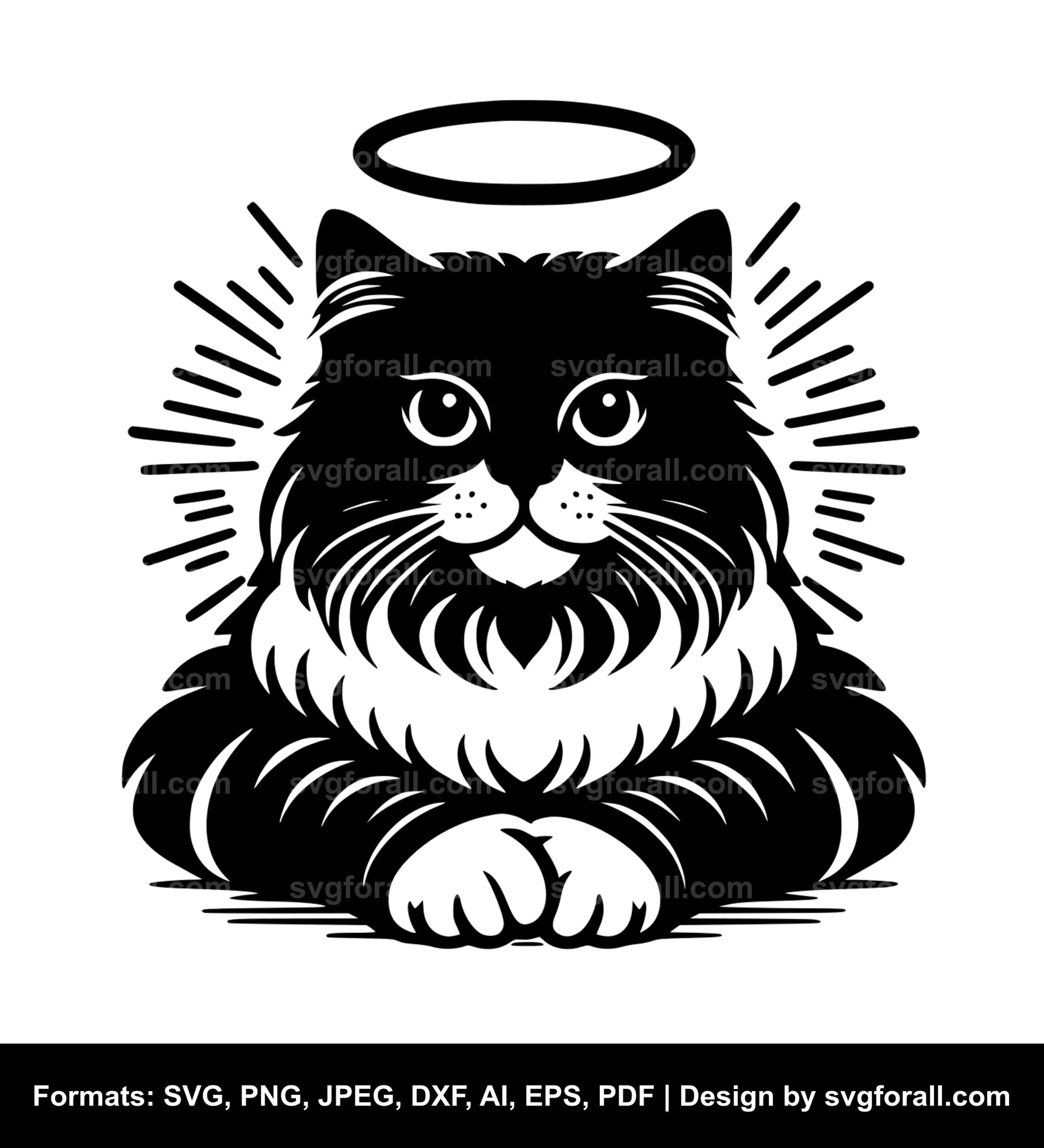 Cat With Halo SVG