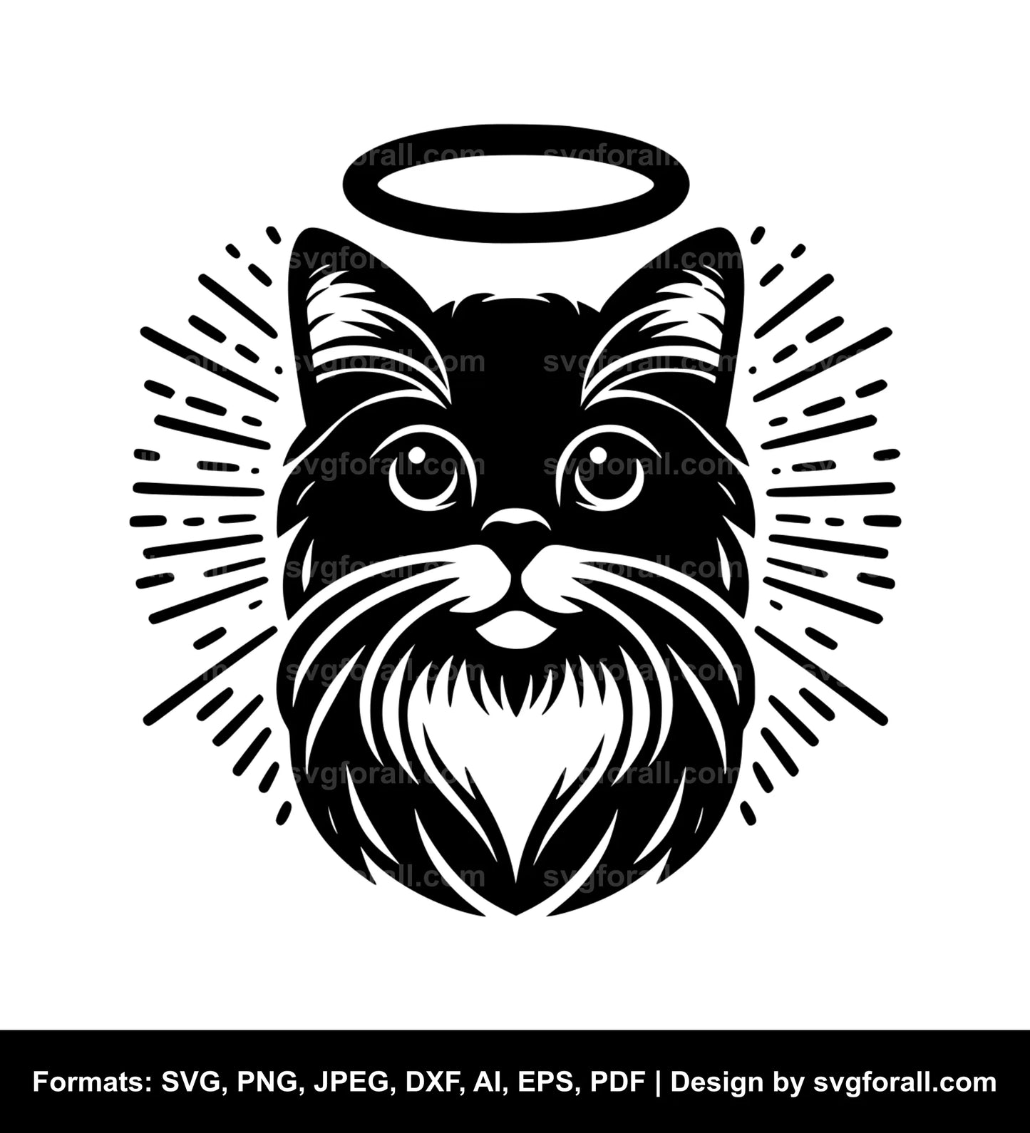 Cat With Halo SVG PNG