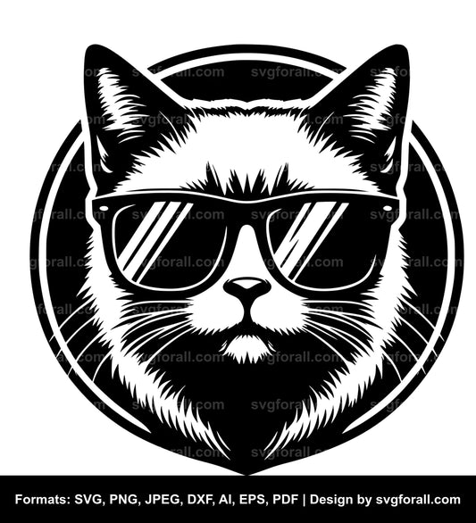 Cat With Sunglasses Cricut SVG