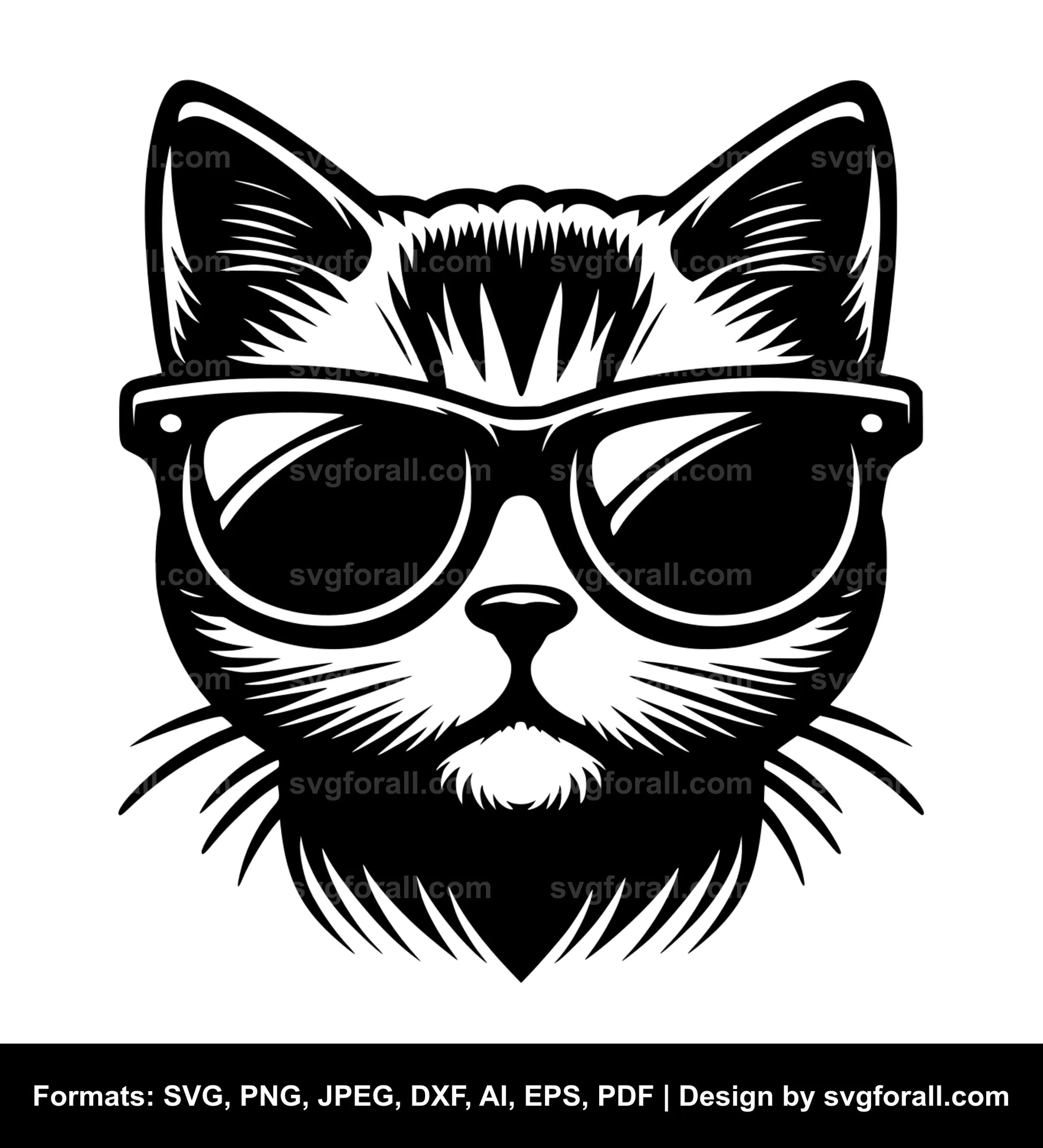 Cat With Sunglasses SVG