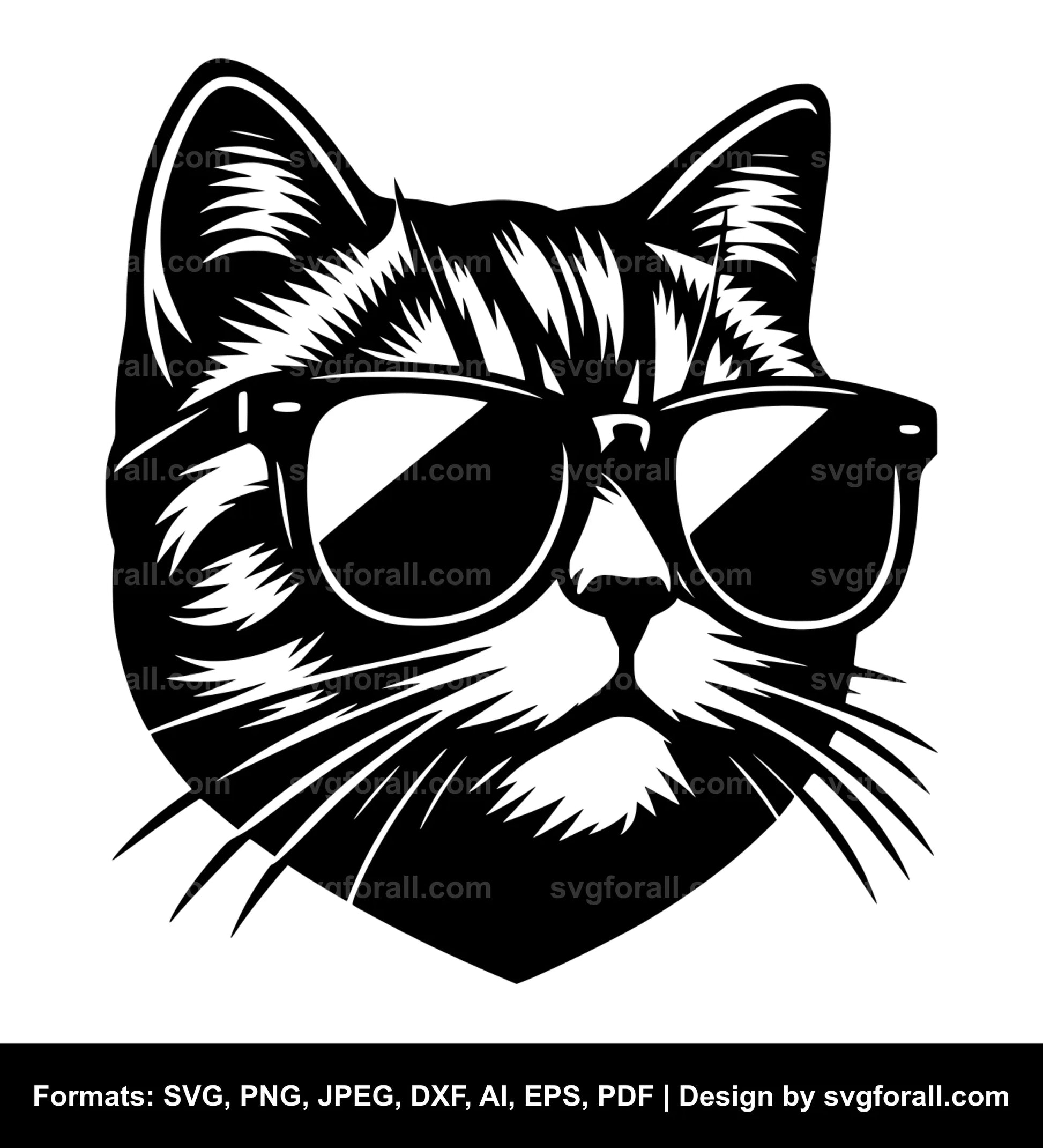 Cat With Sunglasses SVG PNG