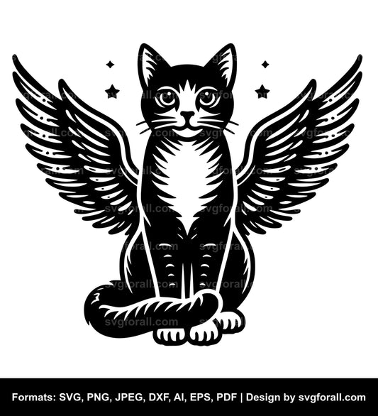 Cat With Wings SVG