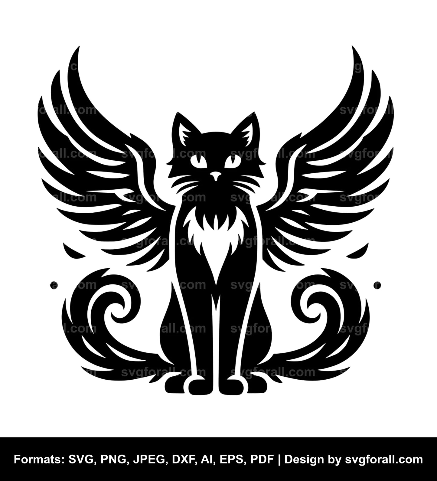 Cat With Wings SVG File