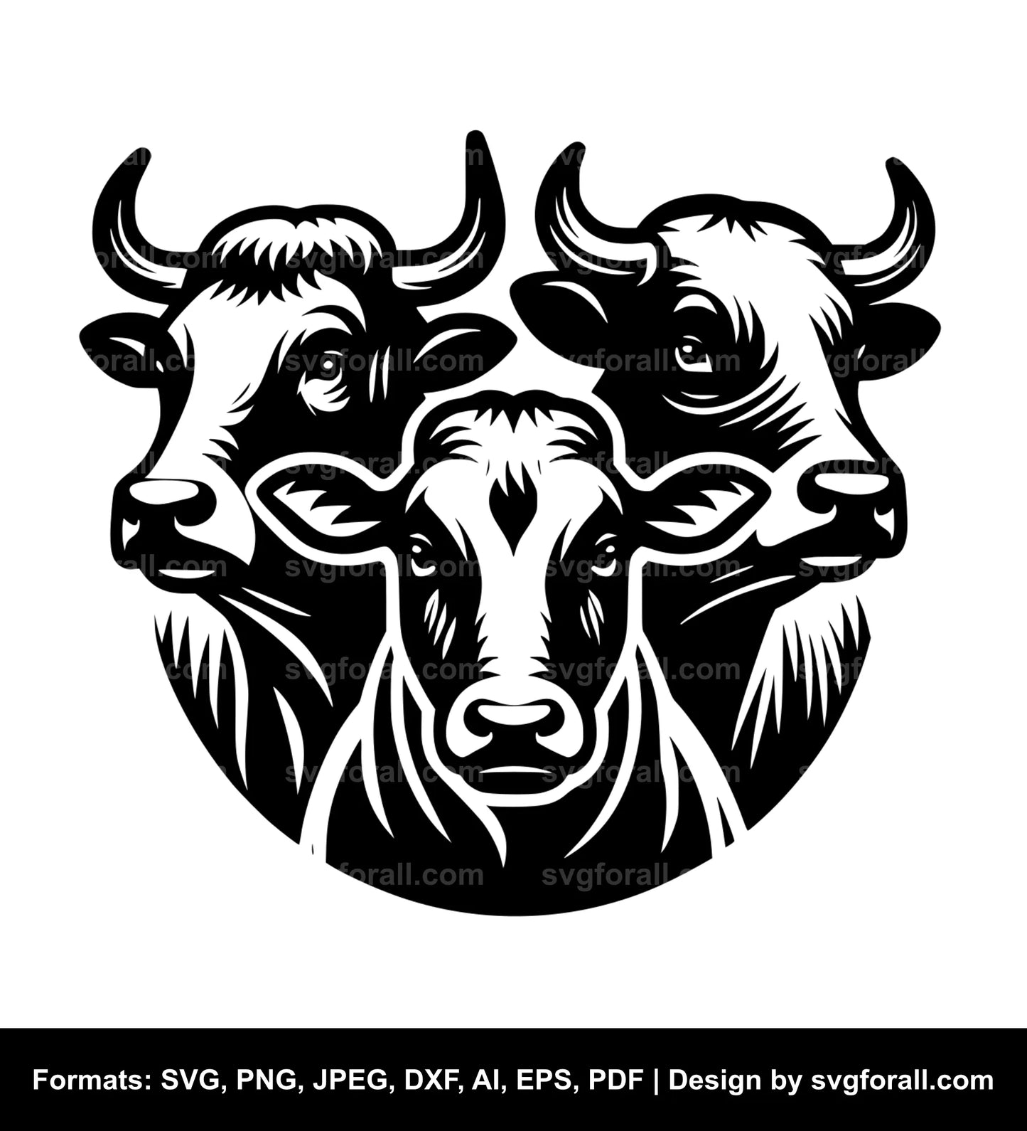 Cattle Black SVG