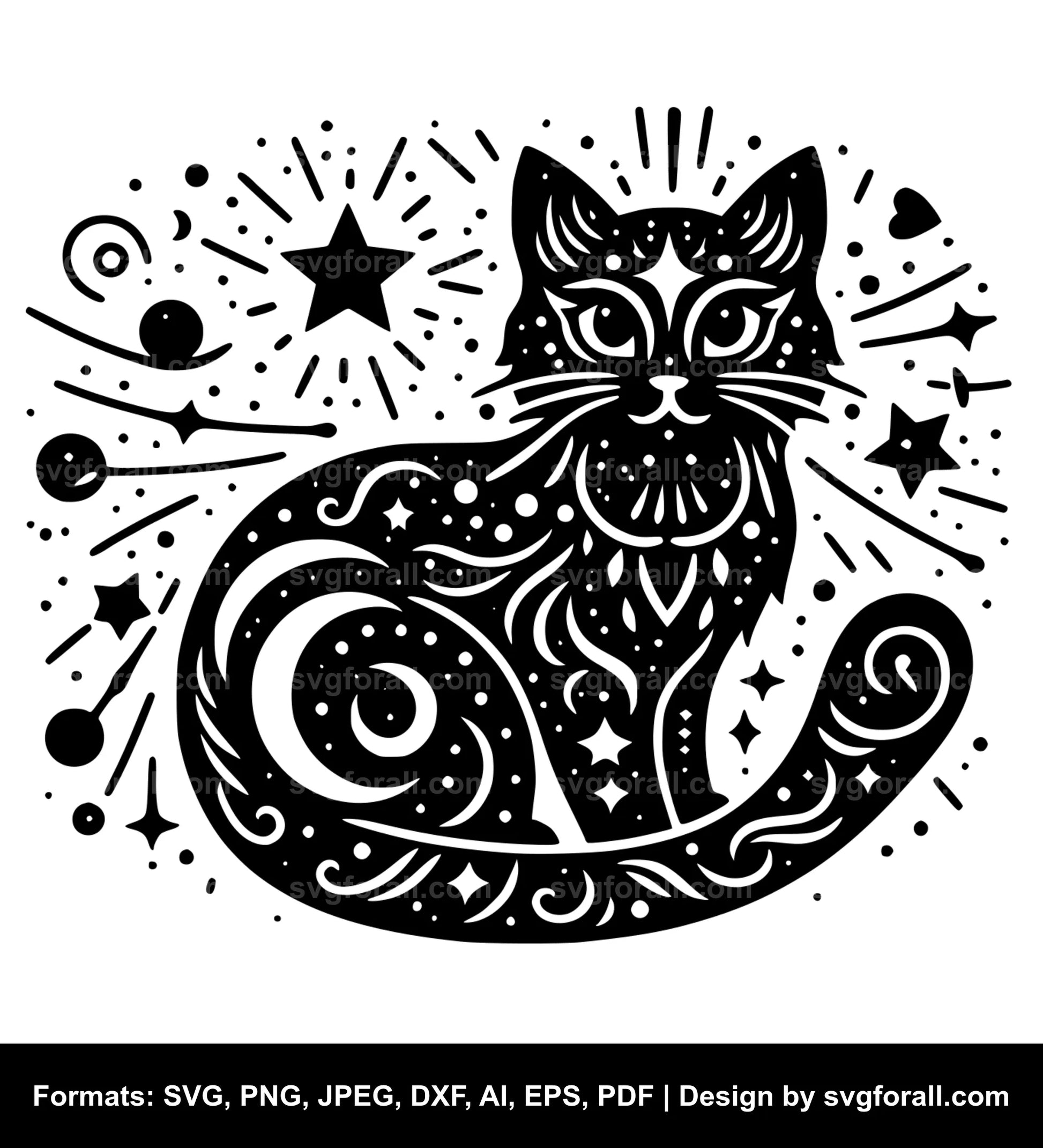 Celestial Cat SVG Cut Files