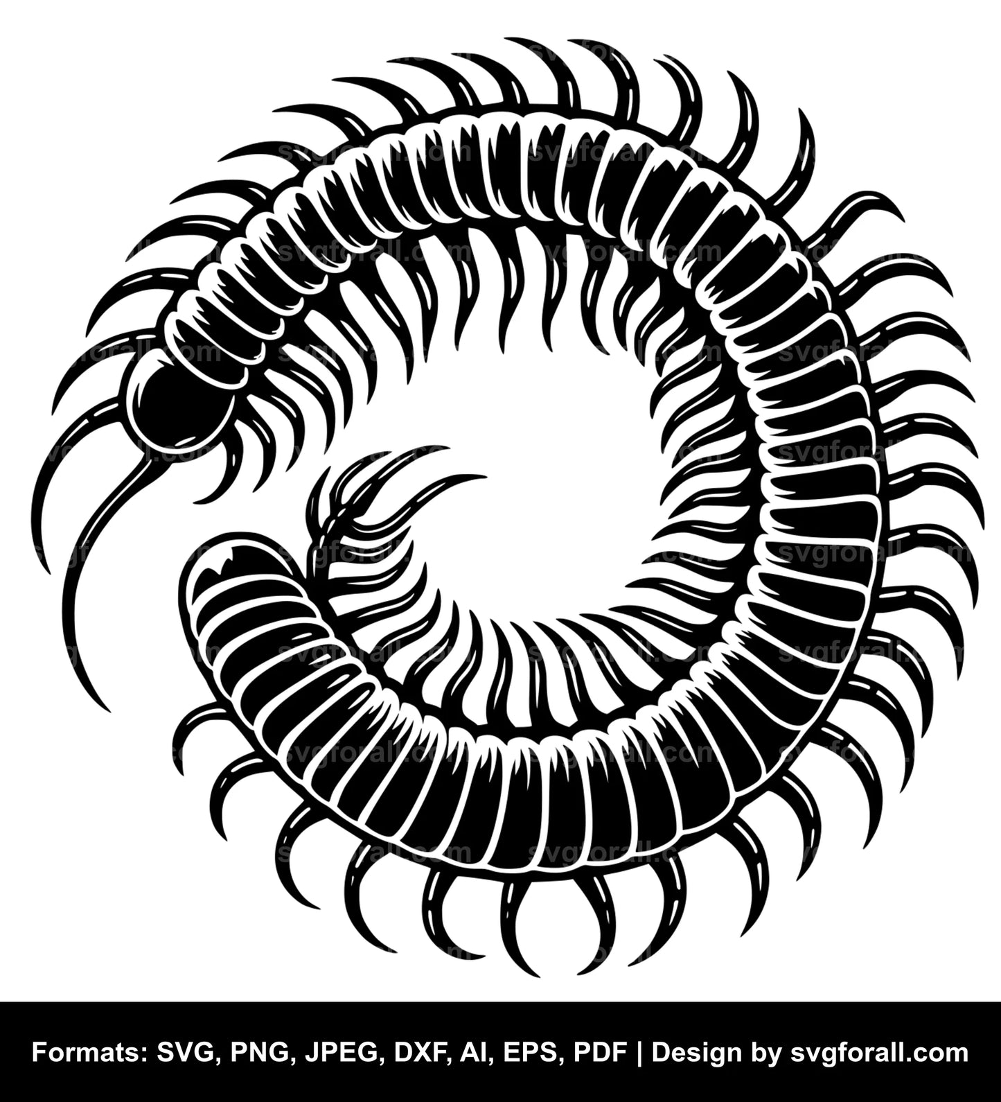 Centipede Black SVG