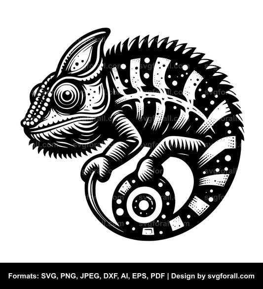 Chameleon Black SVG PNG