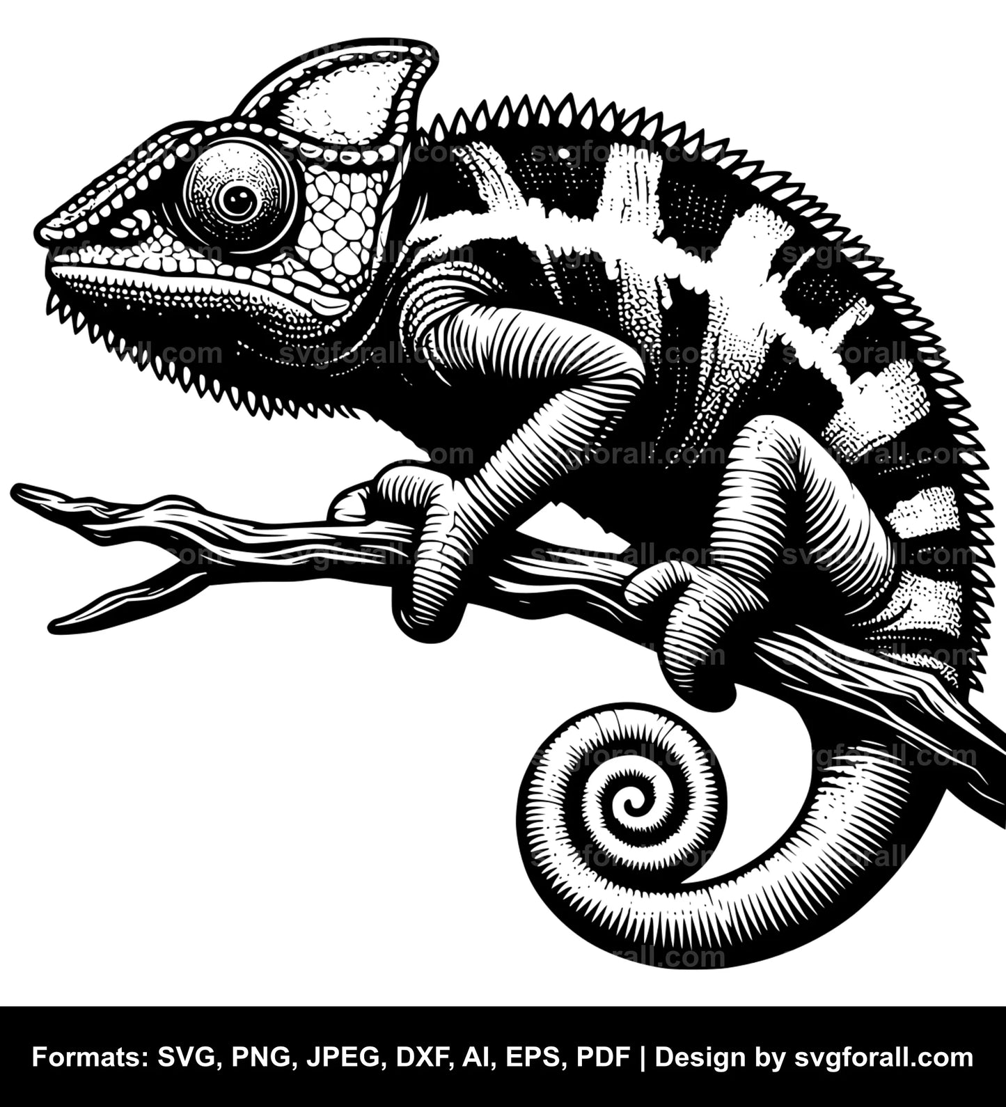 Chameleon SVG Vector