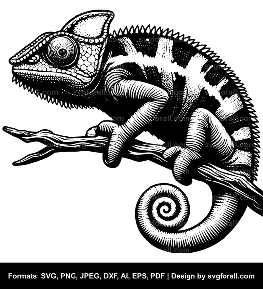 Chameleon SVG Vector