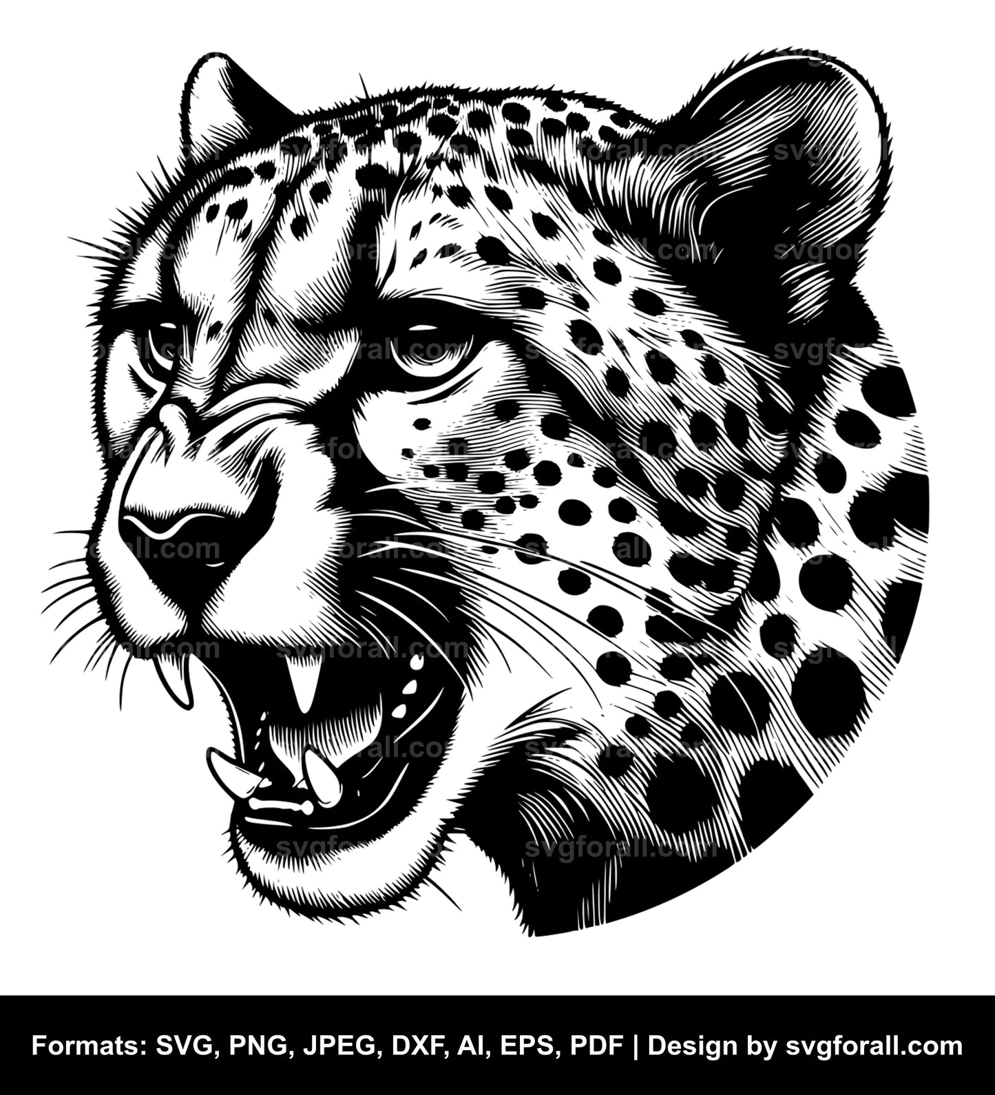 Cheetah Black SVG