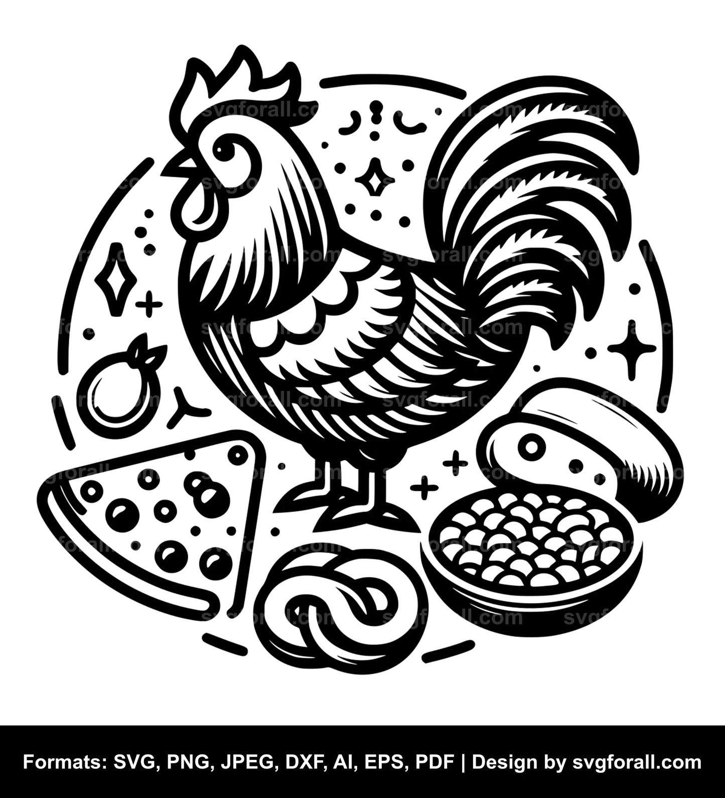 Chicken SVG Vector