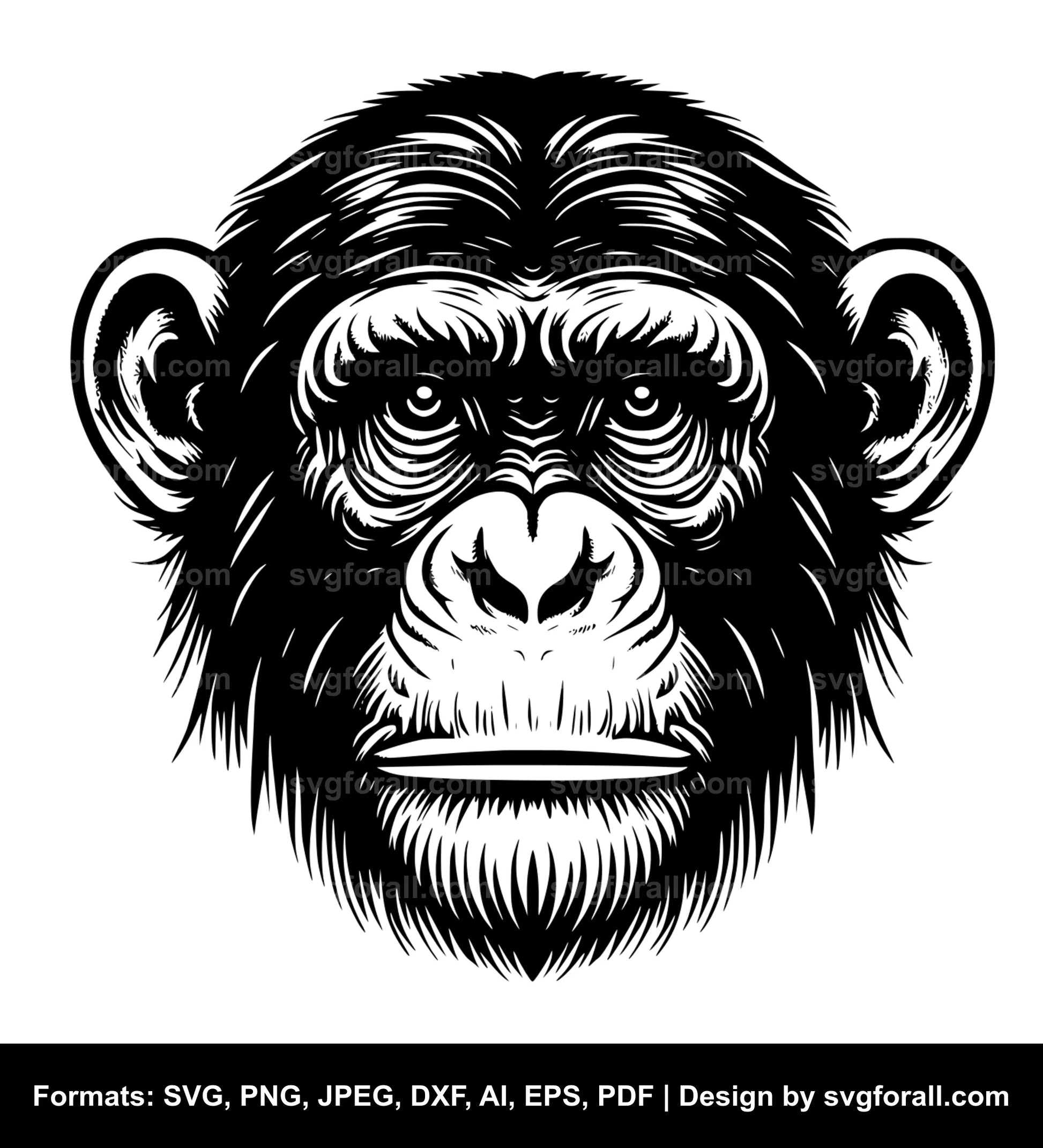 Chimpanzee Vector SVG