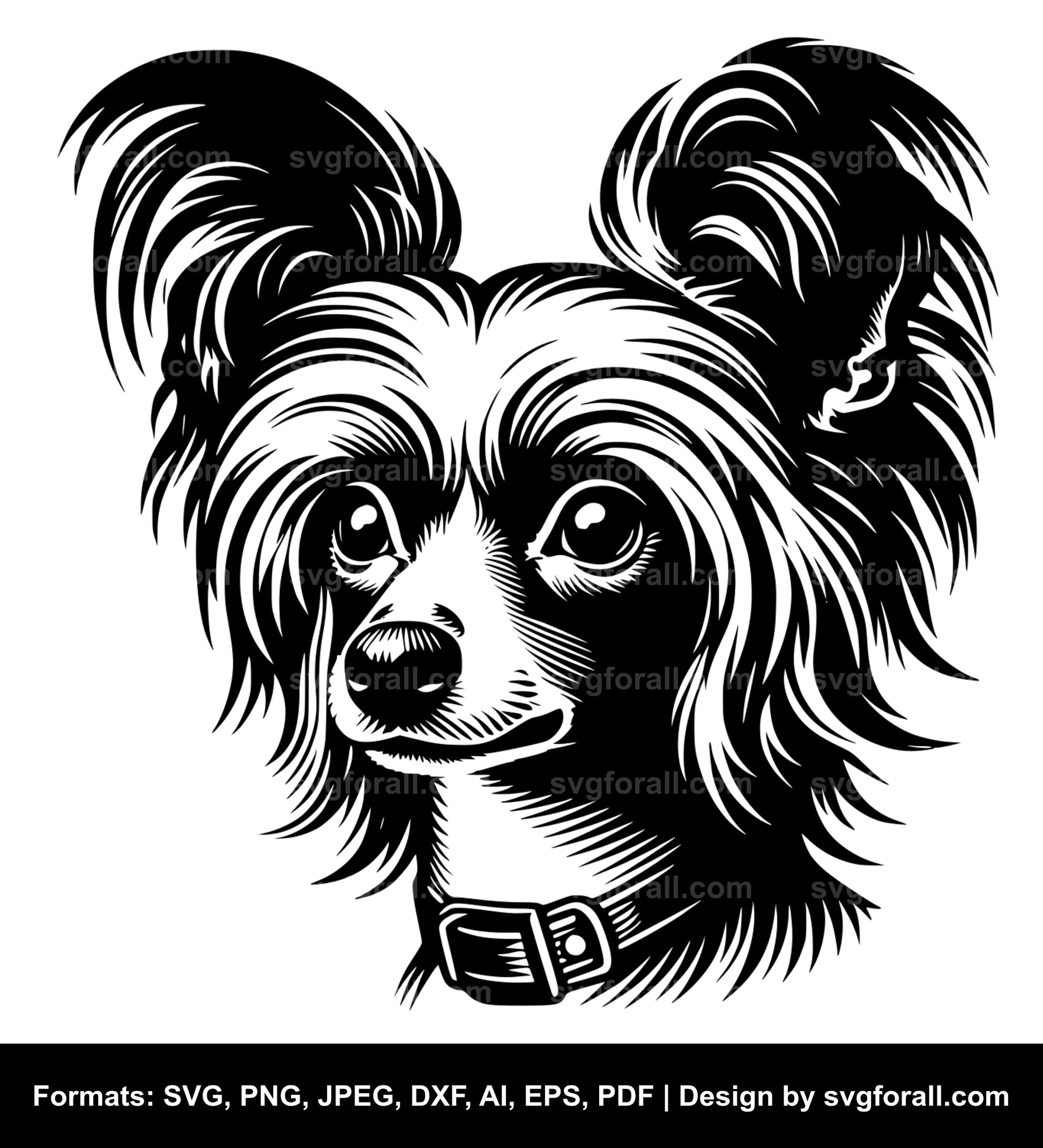 Chinese Crested Dog SVG Design