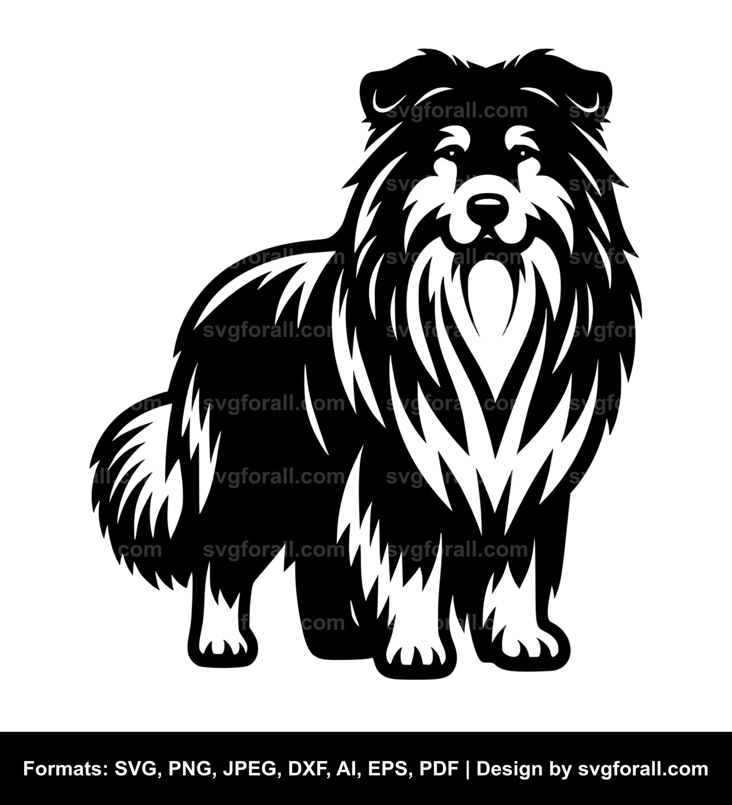 Chinook Dog Black SVG