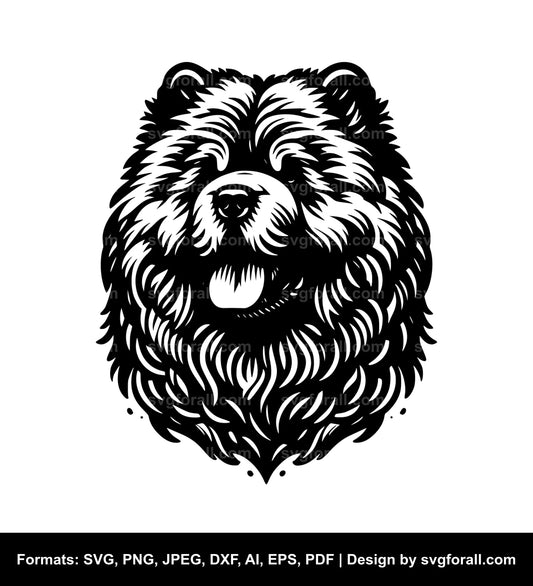 Chow Chow Dog Black SVG