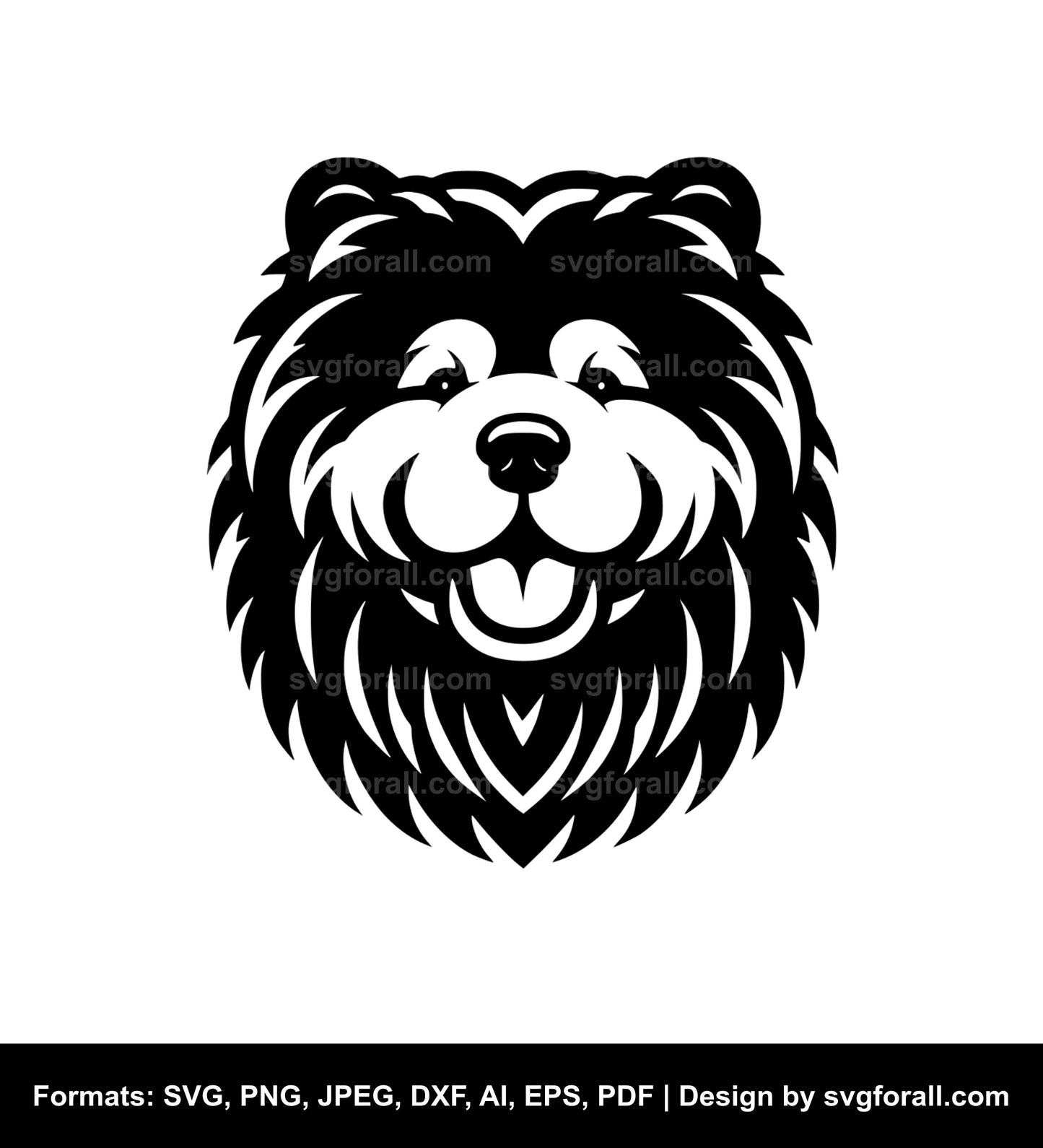 Chow Chow Dog SVG Design