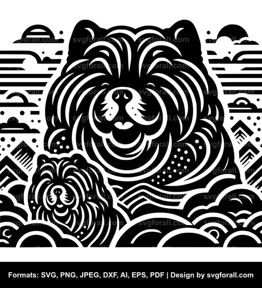 Chow Chow Dog SVG File