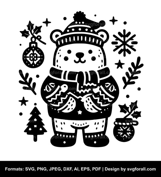 Christmas Bear SVG