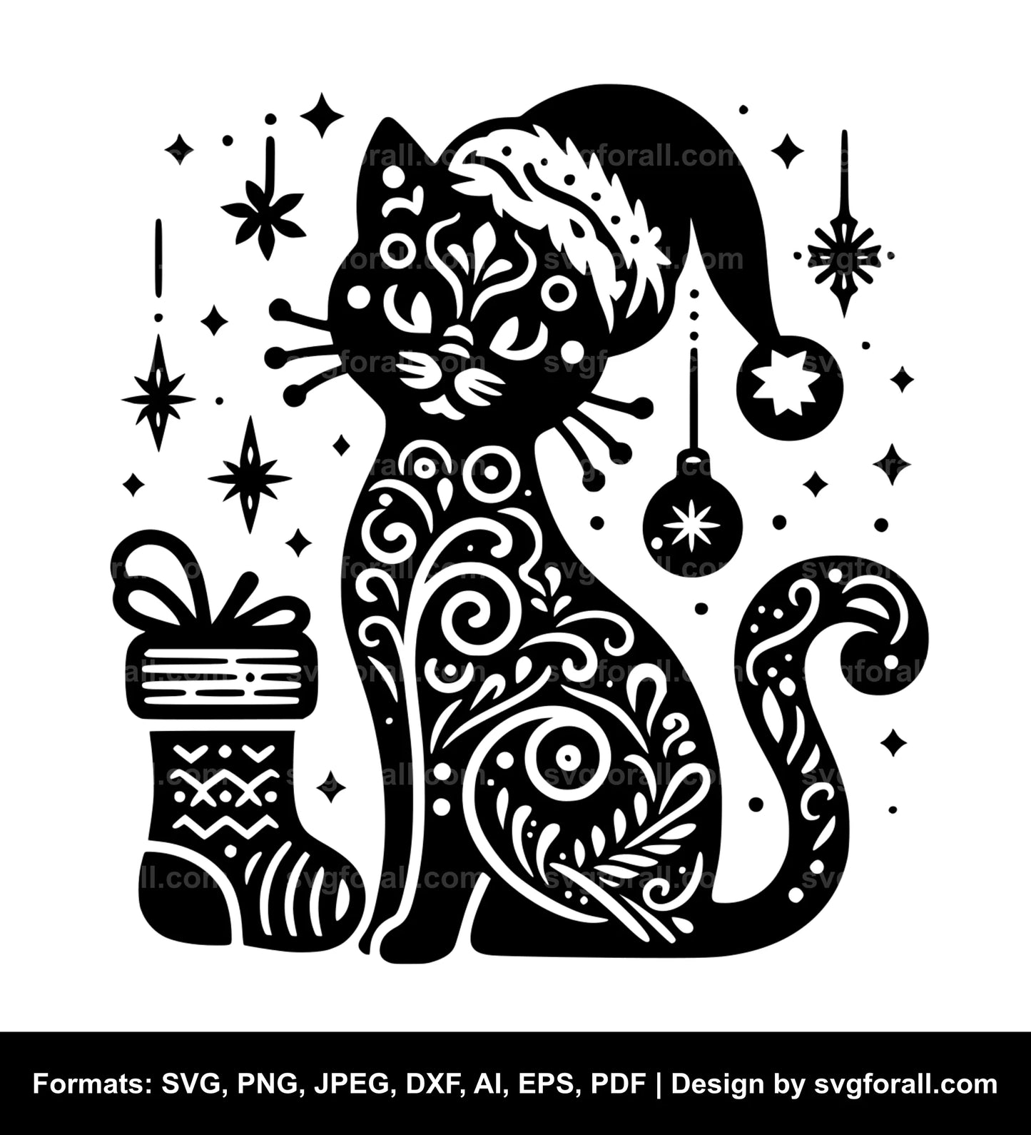 Christmas Cat Cricut SVG