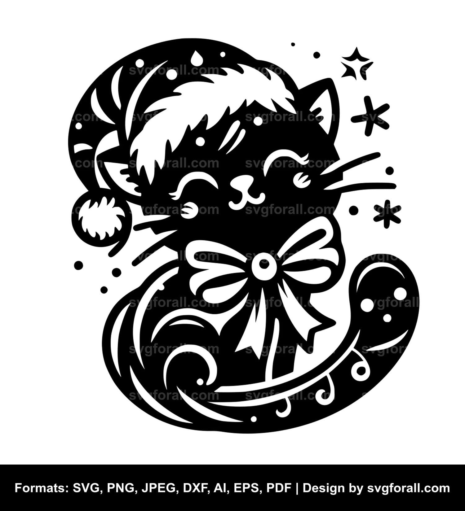 Christmas Cat SVG Design