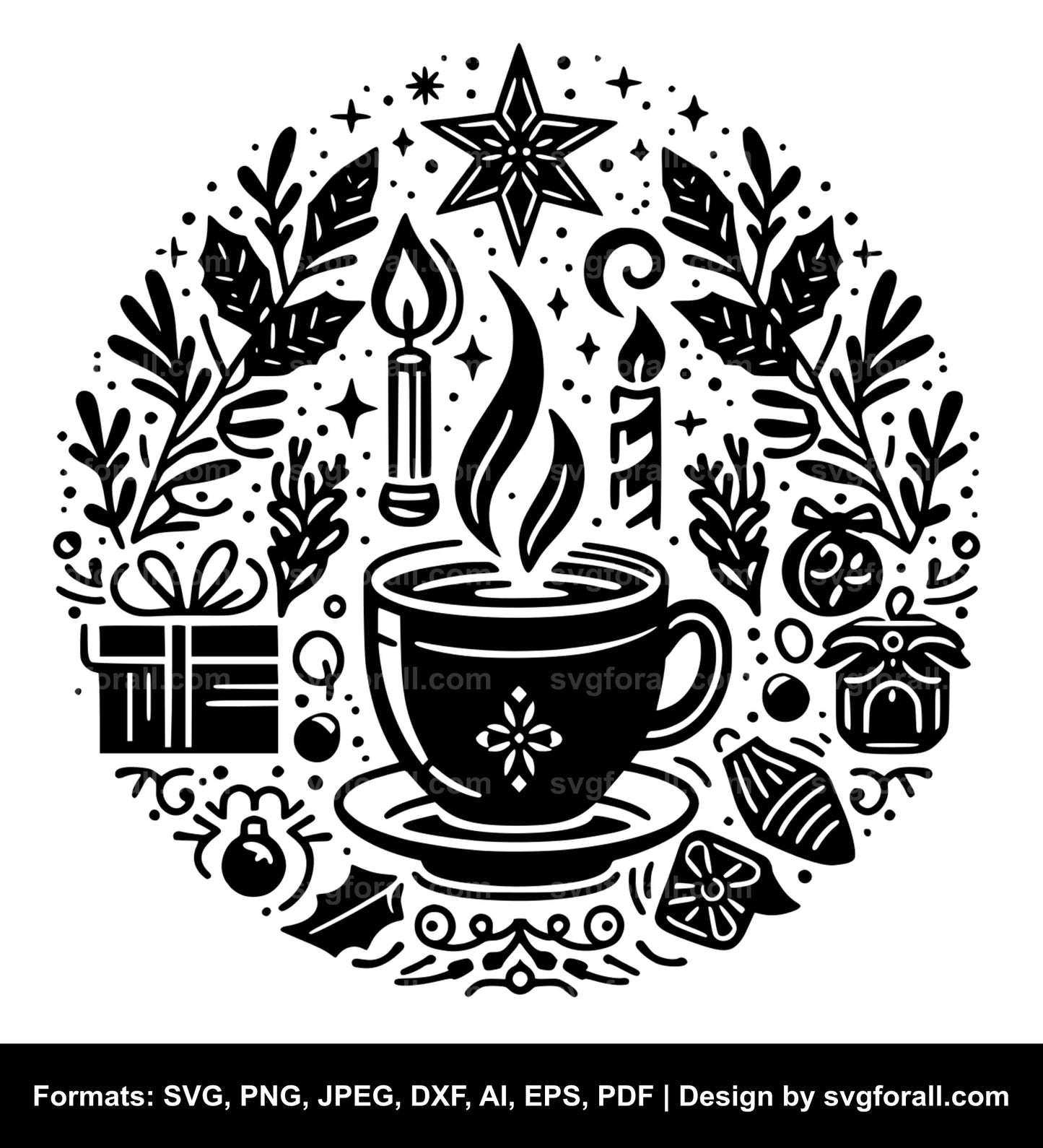 Christmas Coffee SVG