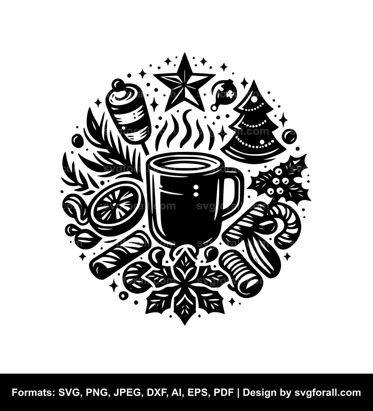 Christmas Coffee SVG File