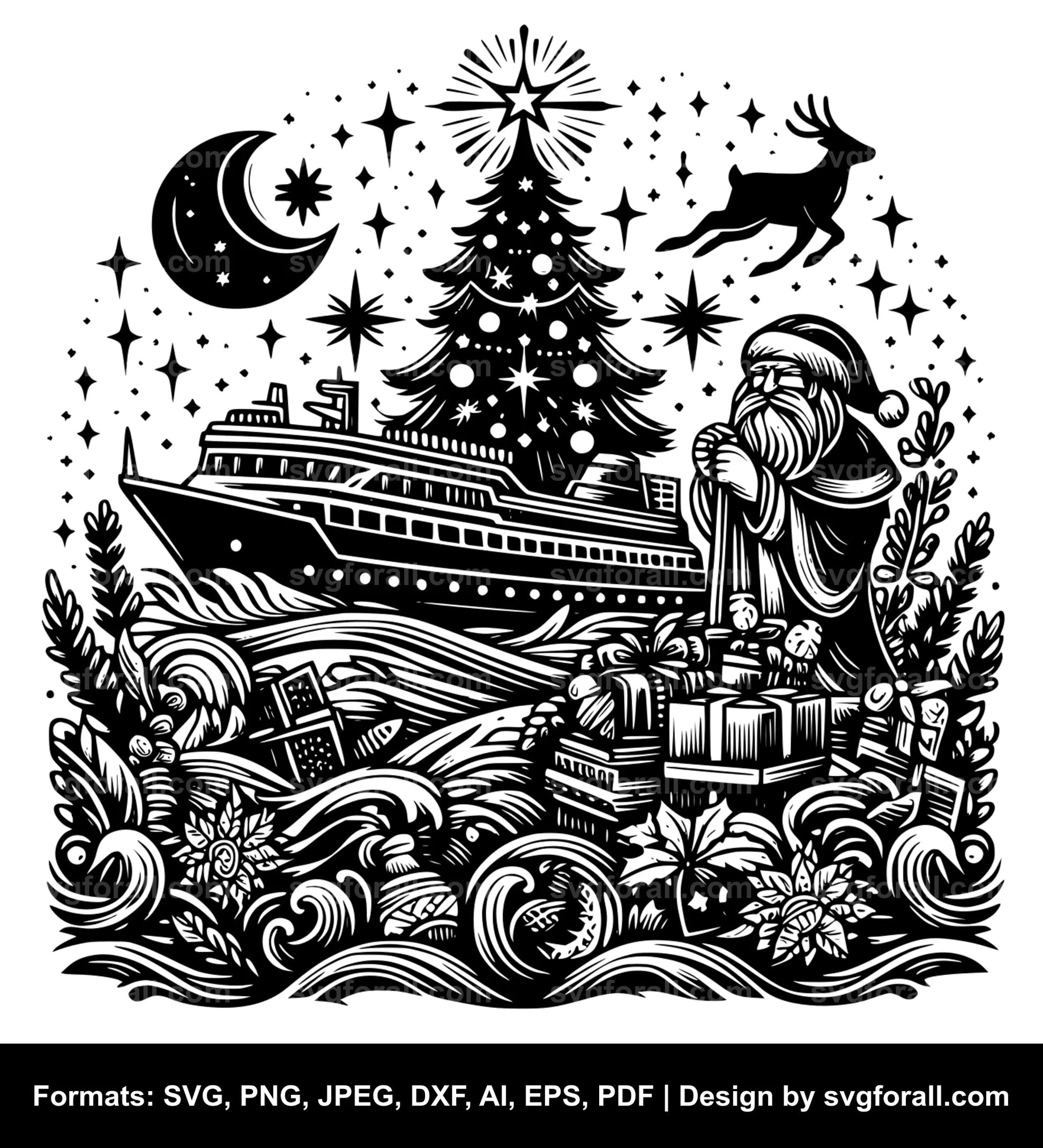 Christmas Cruise SVG Clipart