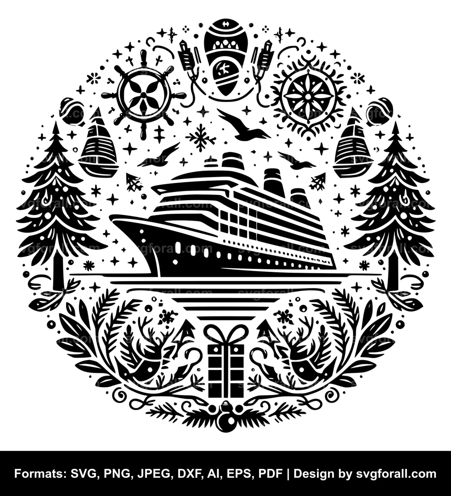 Christmas Cruise SVG Design