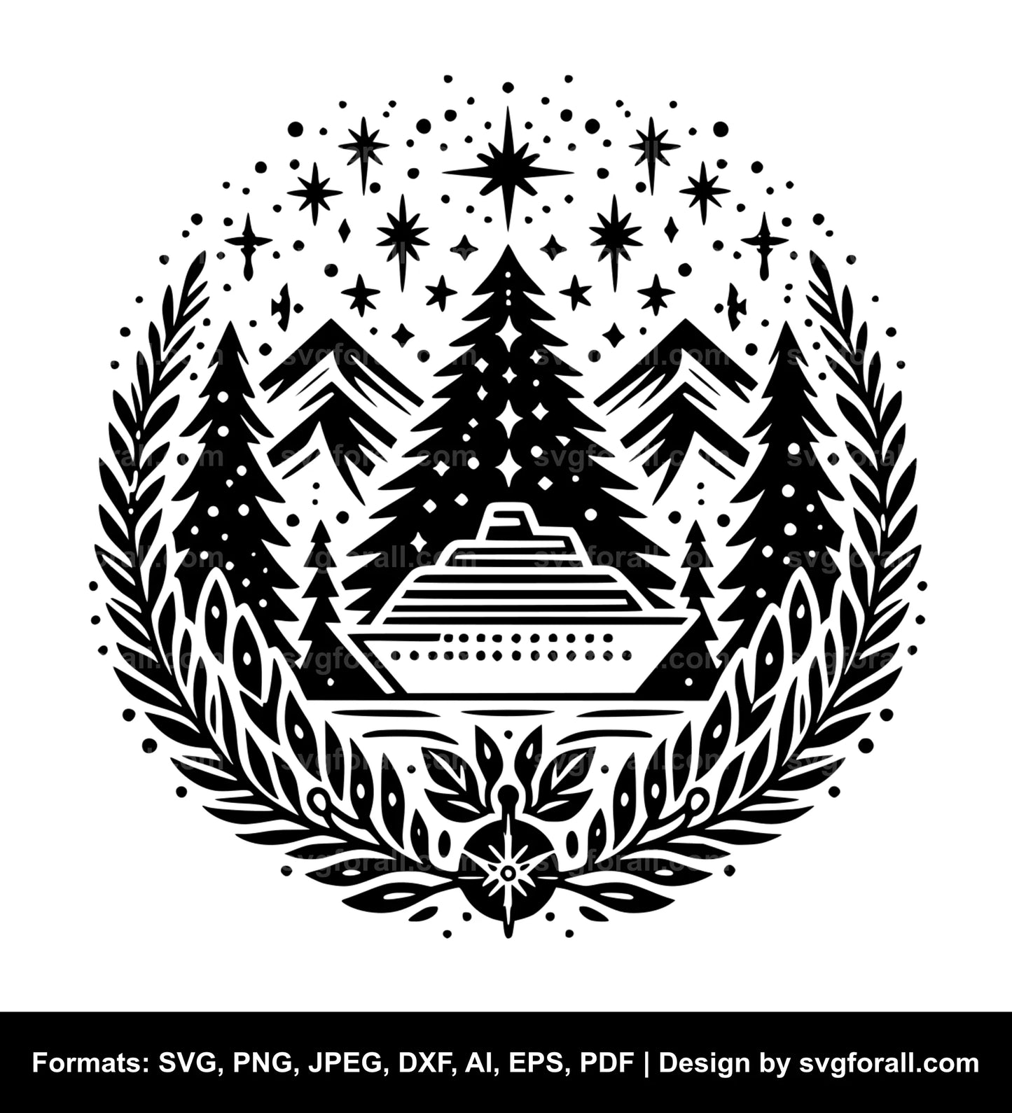 Christmas Cruise SVG Vector