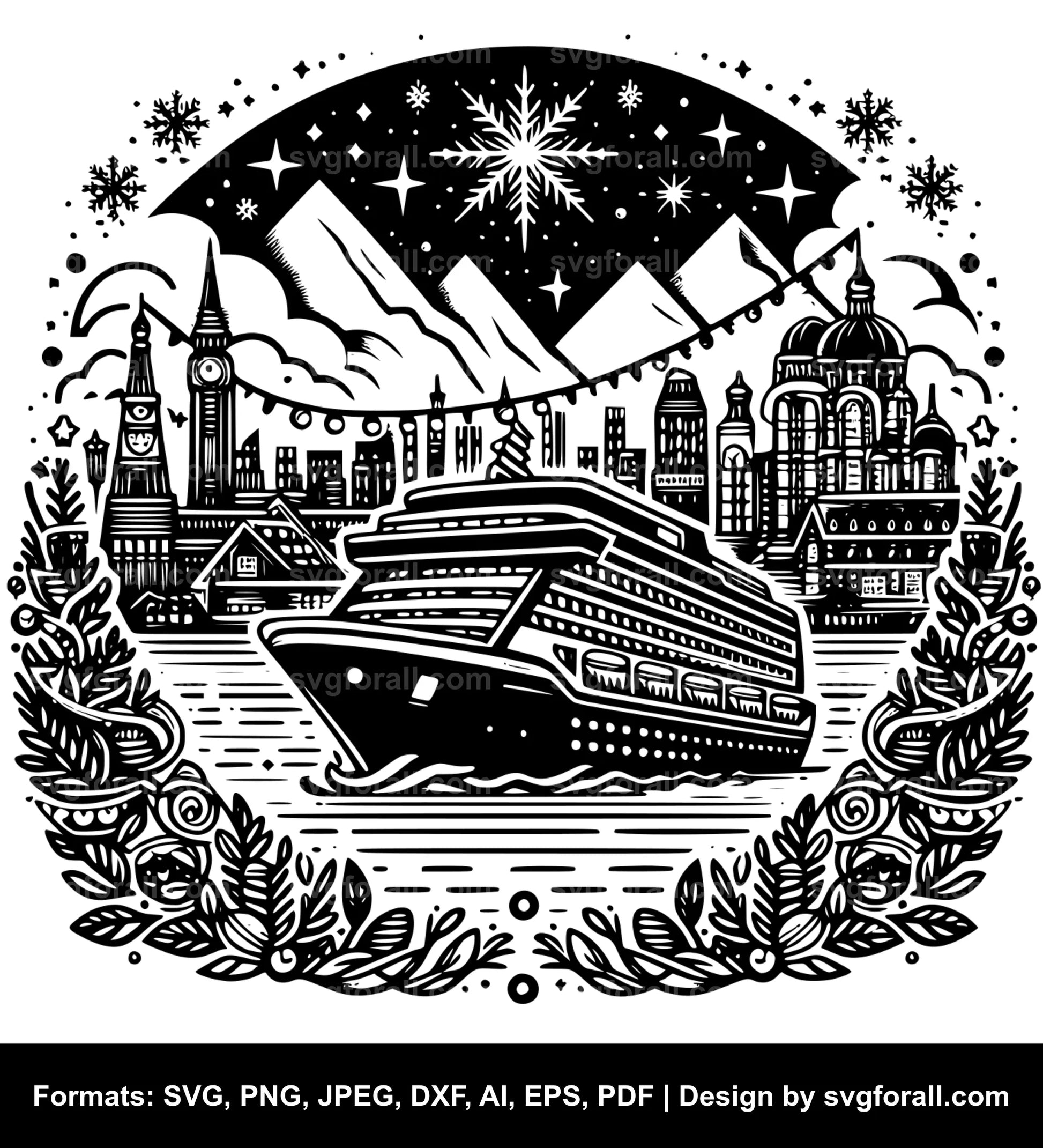 Christmas Cruise Vector SVG