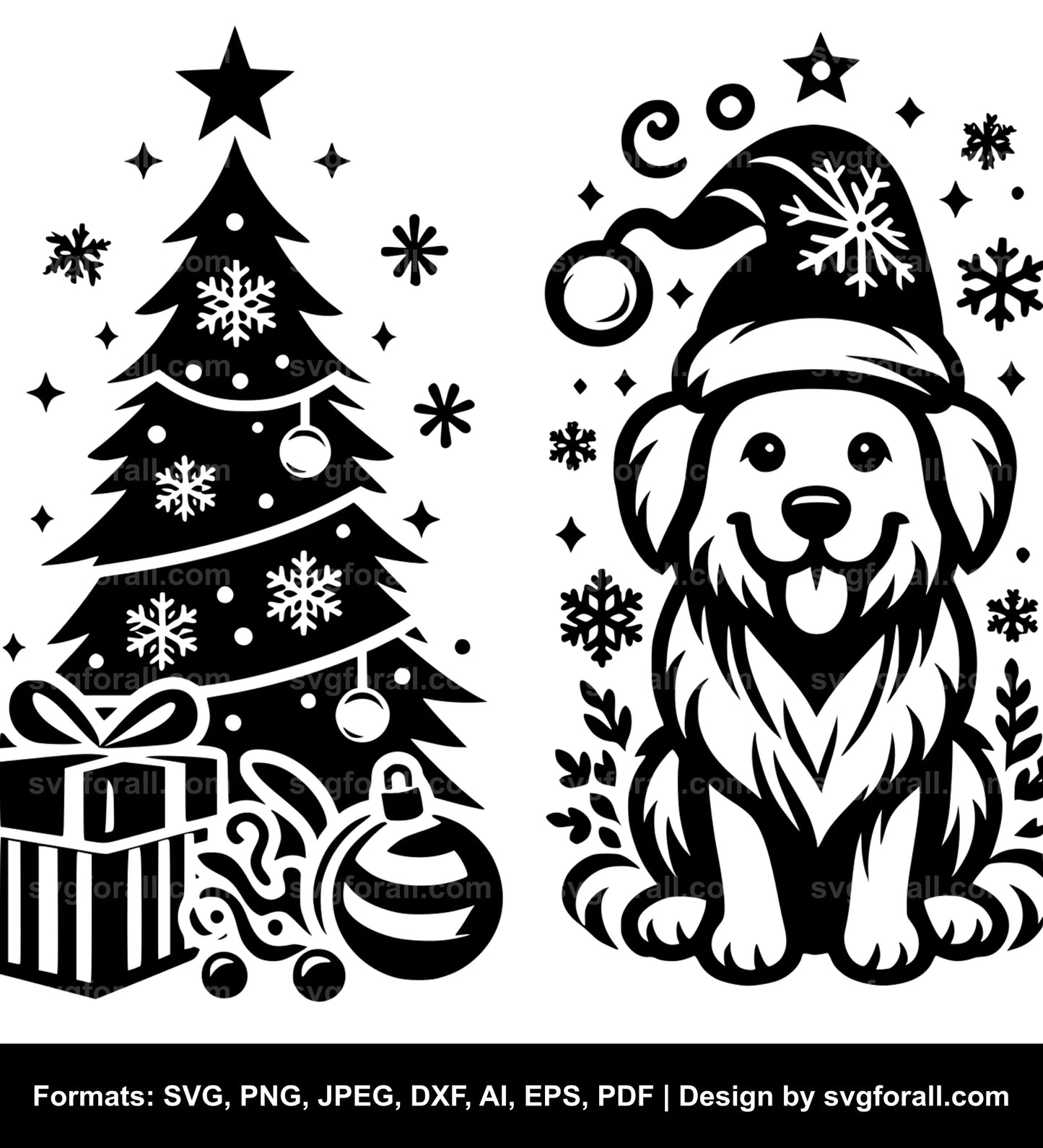 Christmas Dog SVG