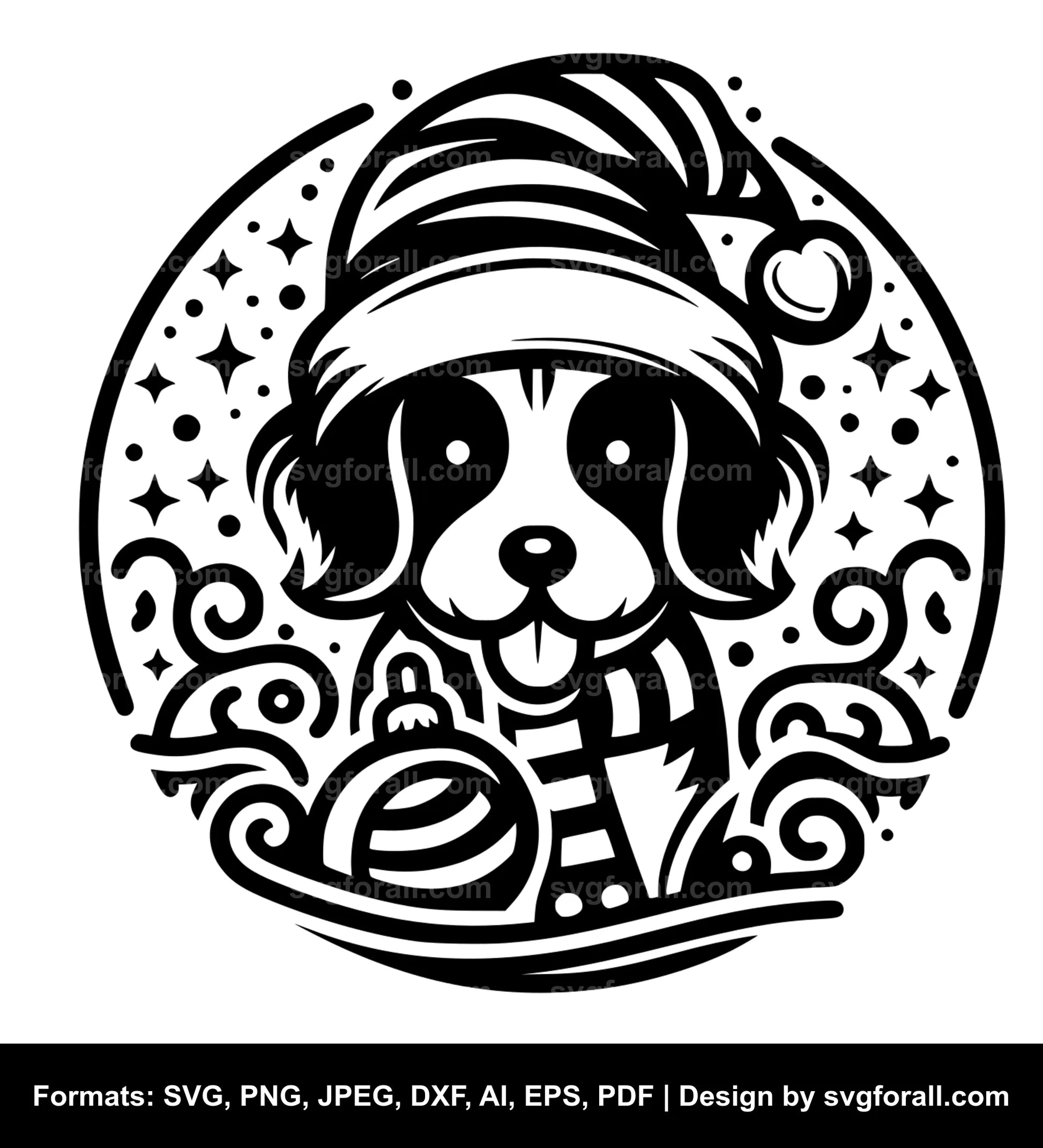 Christmas Dog SVG Design