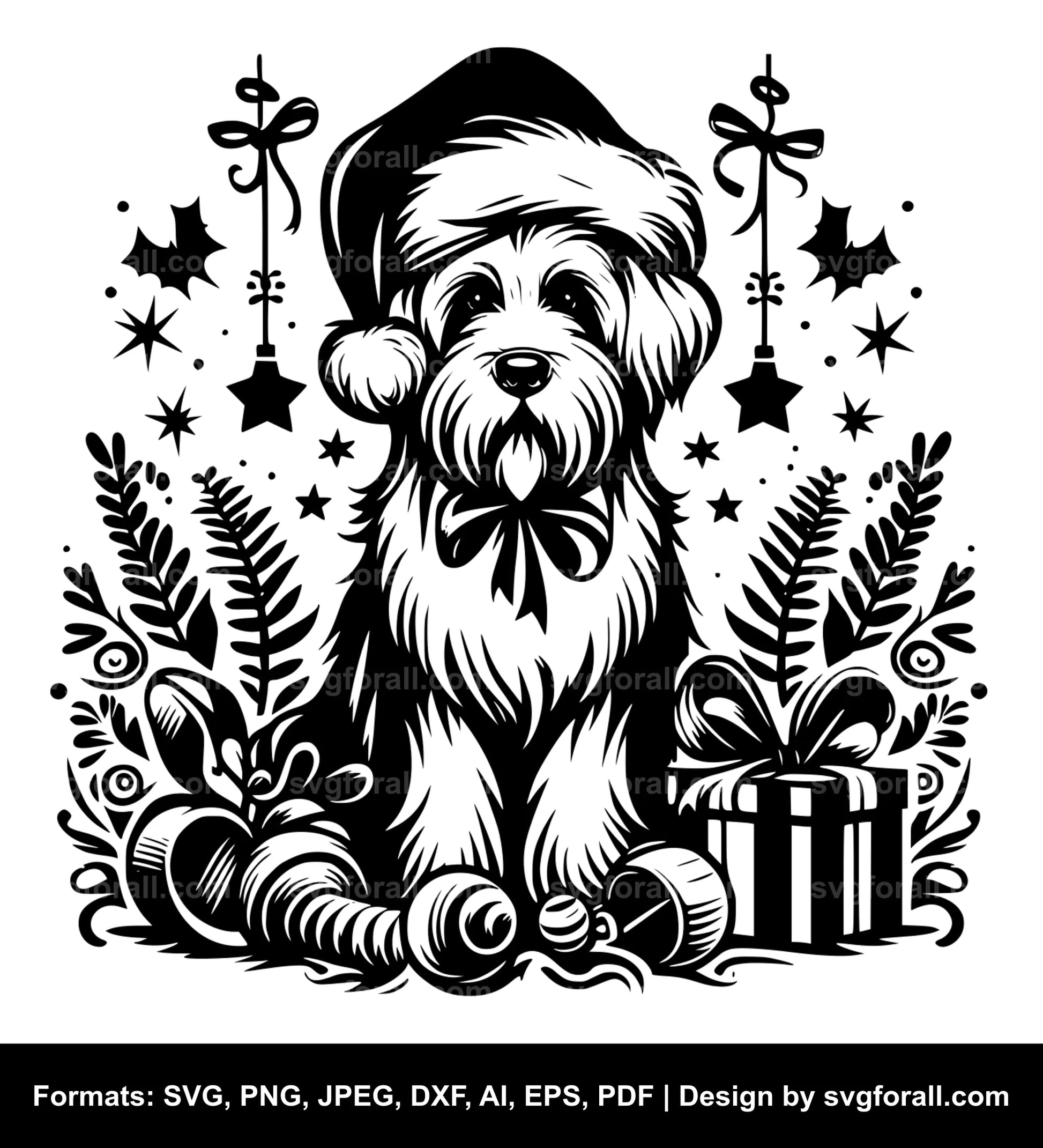 Christmas Dog SVG PNG