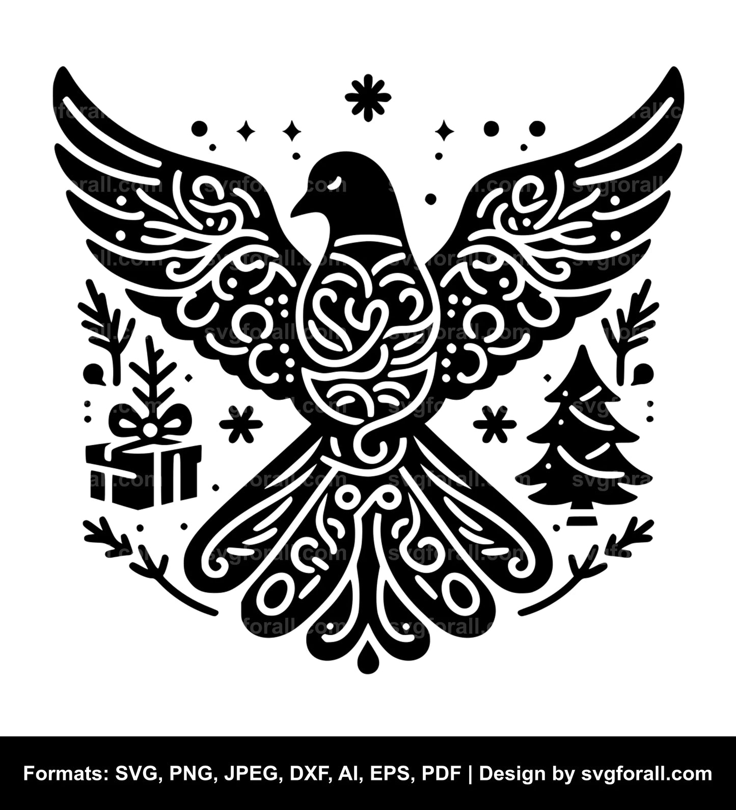 Christmas Dove SVG